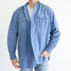 Vintage  Moose Creek Blue Button Up Long Sleeve Shirt